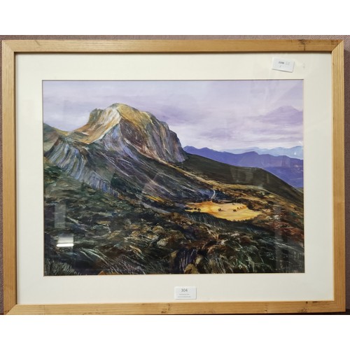 304 - Peter Hillier, Picos de Europe No.1, mixed media, framed