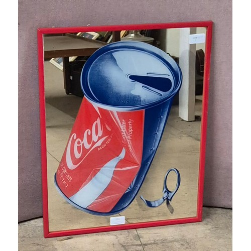 291 - A vintage Coca-Cola advertising mirror