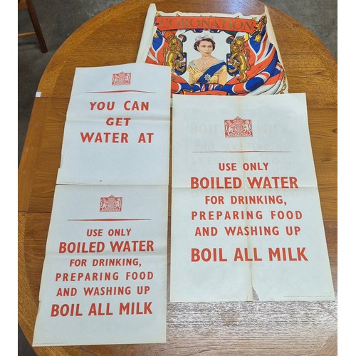 280 - A collection of vintage posters including a 1940's Water poster by HM Stationery Office, London and ... 