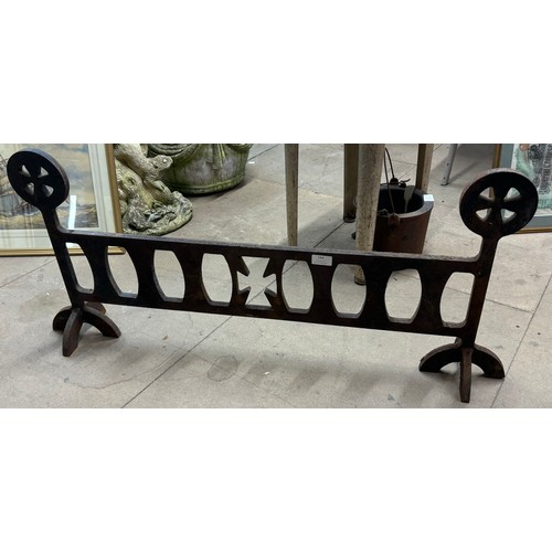 244 - A Celtic style cast iron fireguard