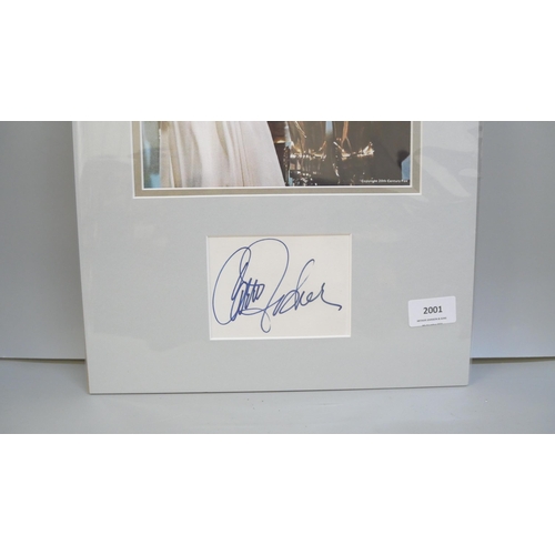 2001 - Star Wars, a Carrie Fisher signed display, signed in June 2000, no CoA