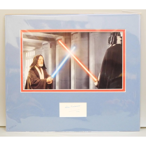 2003 - Star Wars, Alec Guinness signed display, no CoA