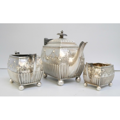 2012 - A Victorian silver plated bachelors tea service