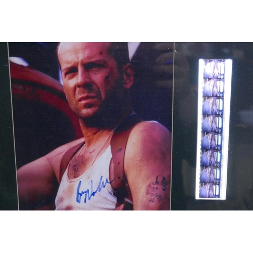 2018 - A Bruce Willis signed display, no CoA