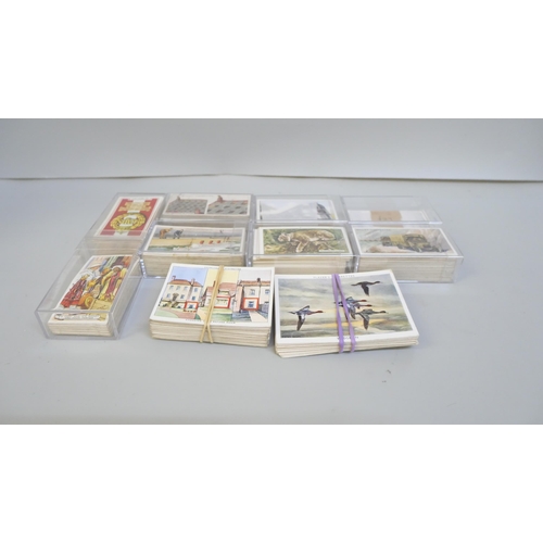 2022 - Cigarette cards; ten sets of cigarette cards including Players 'Wildfowl', Wills 'Military Motors', ... 