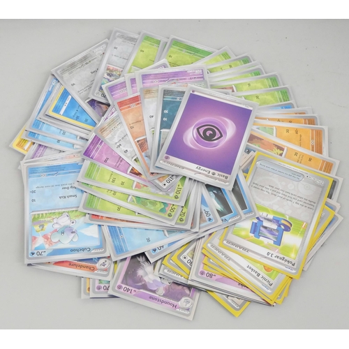 2028 - 76 Pokémon holographic and reverse holographic cards in protective sleeves