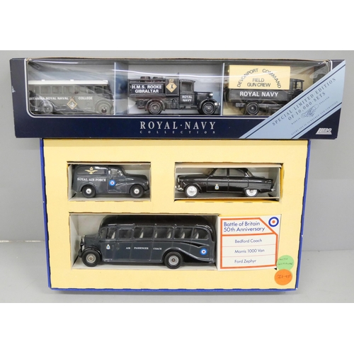 2035 - A Corgi 50th Anniversary Battle of Britain set and a Royal Navy Collection limited edition set