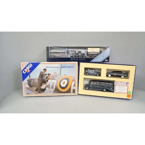 2035 - A Corgi 50th Anniversary Battle of Britain set and a Royal Navy Collection limited edition set