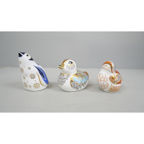 2048 - A collection of six Royal Crown Derby hedgehog paperweights with gold stoppers