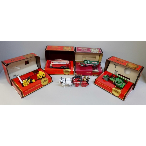 2086 - Five Matchbox Models of Yesteryear, including 1829 Stephenson's Rocket, boxed