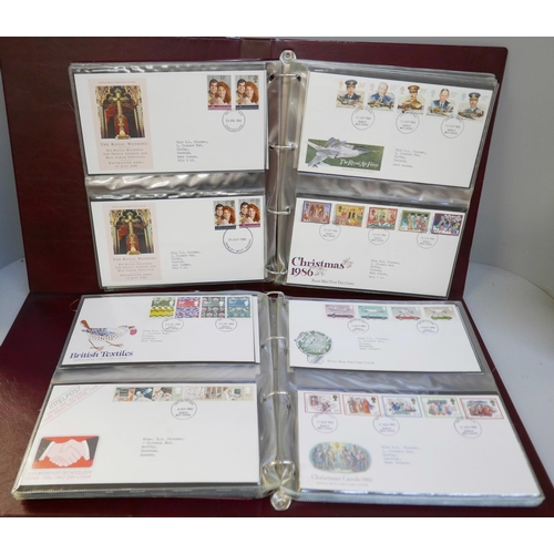 2089 - Two albums of stamp first day covers, 1970s and 1980s, complete run