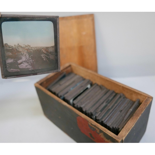 2091 - A box of 50 lantern slides