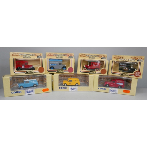 2110 - Seven Lledo and Corgi die-cast model vehicles