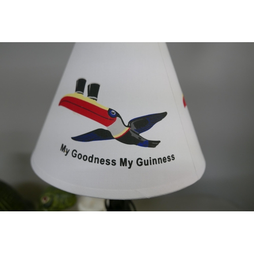 2181 - A Guinness advertising table lamp and figure