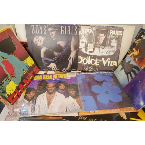 2183 - Twenty-eight mostly 1980s LP records with some 12'' singles Undertones, Alison Moyet, Ryan Paris, Jo... 