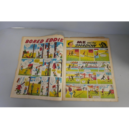 2205 - A box of Battle Picture Weekly comics, a box of 1970s Whizzer & Chips Comics, two boxes of Topper, D... 