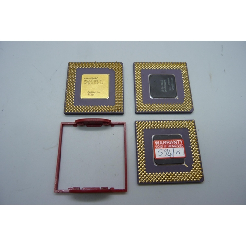 2213 - Three Intel processing chips, not tested