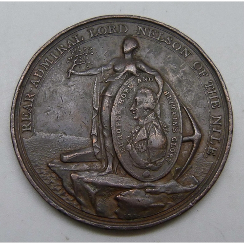 2220 - Lord Nelson, A Battle of The Nile commemorative medallion, August 1st 1798, Alexander Davidson