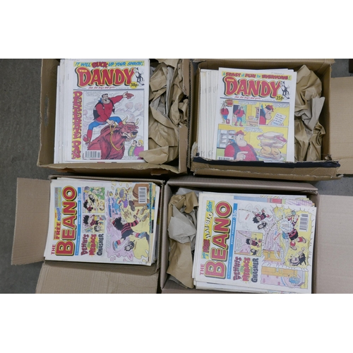 2256 - A collection of Dandy comics from 1990s, 272 and Beano 1990s, 303, total 575 issues in four boxes **... 