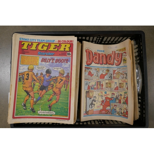 2261 - A collection of Dandy and Tiger and Scorcher comics dating back to 1980 **PLEASE NOTE THIS LOT IS NO... 