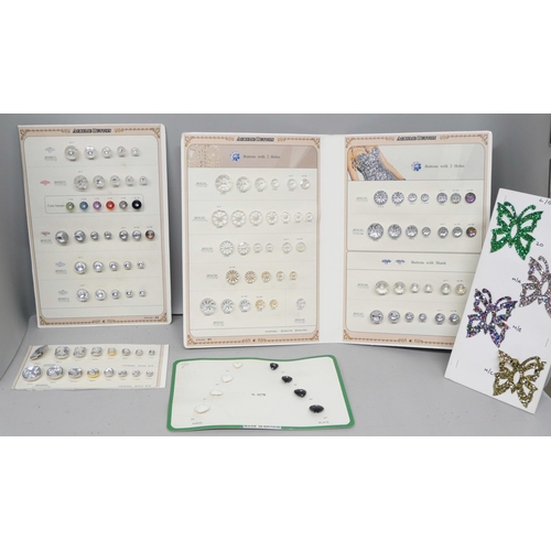 2294 - A collection of tradesman's samples of buttons and lace, Thomas Firth manufacturer