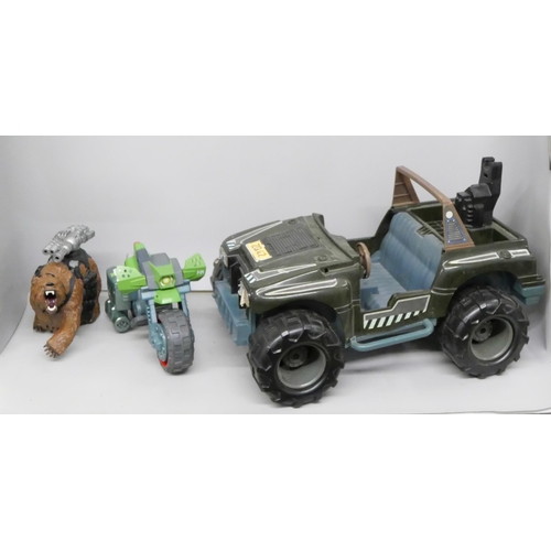 2299 - A collection of Action Man vehicles, two boxes **PLEASE NOTE THIS LOT IS NOT ELIGIBLE FOR IN-HOUSE P... 