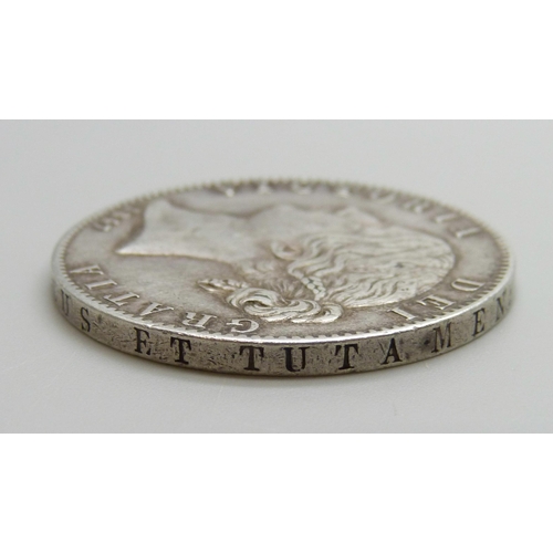 7171 - 1847 Victoria silver crown, edge inscription with cinquefoil stops, DECUS ET TUTAMEN ANNO REGNI XI, ... 