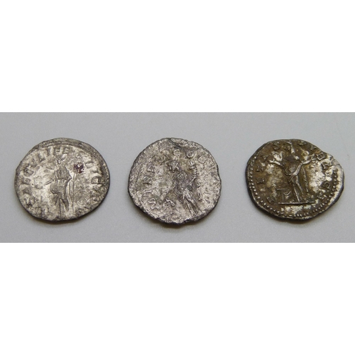 7179 - Three silver/billon ancient Roman Denarius