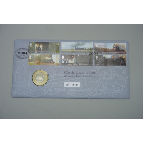 7192 - The Flying Scotsman Limited Edition cover proofs, plus Royal Mint £2 coin cover and classic locomoti... 