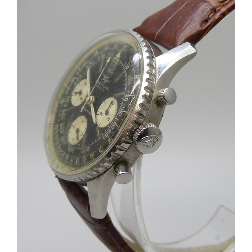 7255 - A Breitling Navitimer stainless steel manual wind chronograph wristwatch, ref. 806, circa 1971, 40mm