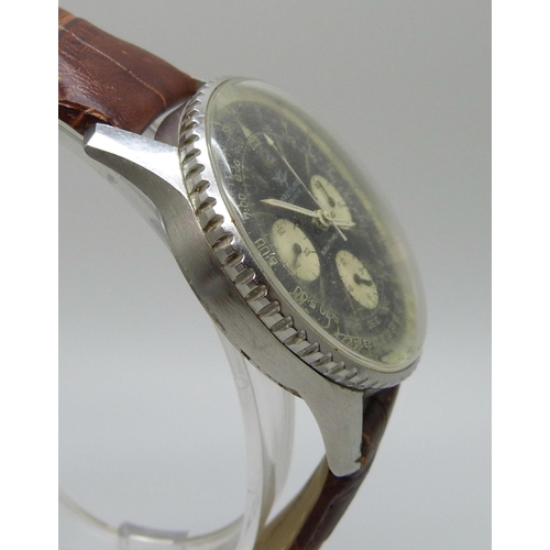 7255 - A Breitling Navitimer stainless steel manual wind chronograph wristwatch, ref. 806, circa 1971, 40mm