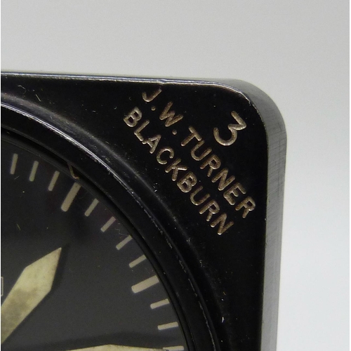 7258 - A Heuer 8-day manual wind dashboard clock