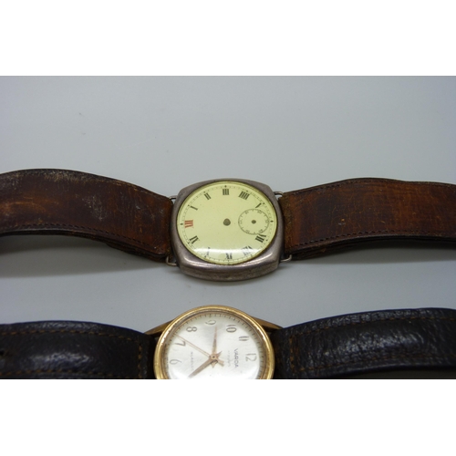 7260 - A group of five mechanical watches to include two silver examples