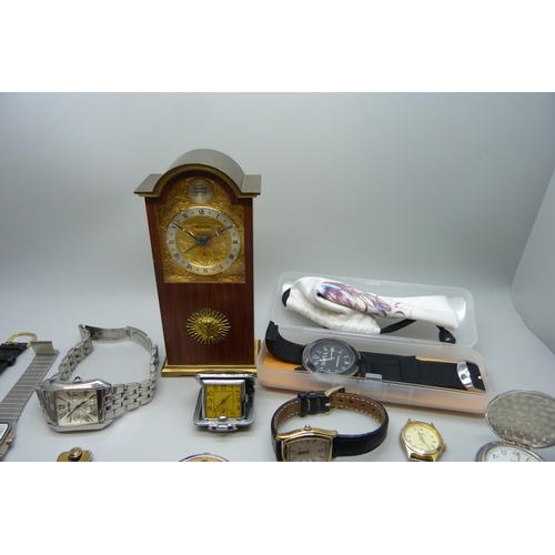 7271 - A collection of watches to include pocket watches, a Swiza desk clock, a purse watch, wristwatches, ... 