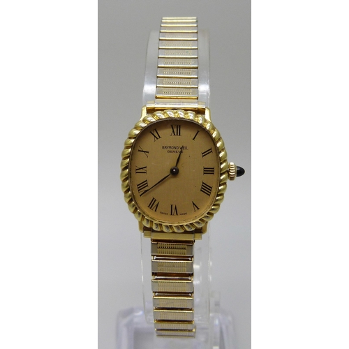 7275 - A lady's Raymond Weil gold plated manual wind wristwatch