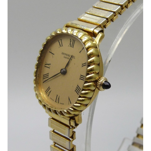 7275 - A lady's Raymond Weil gold plated manual wind wristwatch