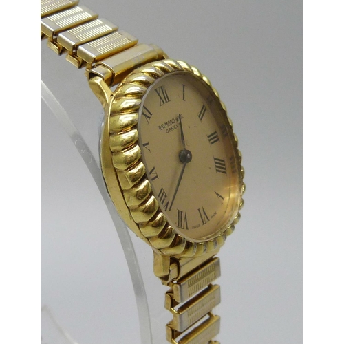 7275 - A lady's Raymond Weil gold plated manual wind wristwatch