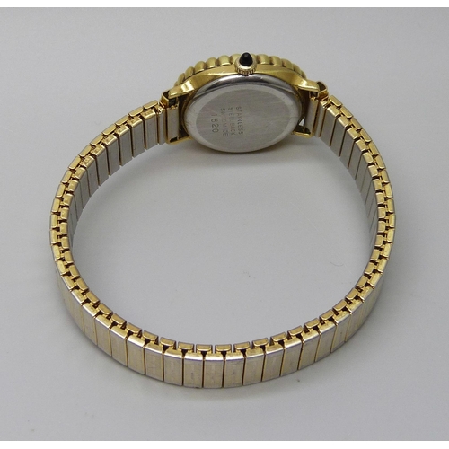 7275 - A lady's Raymond Weil gold plated manual wind wristwatch