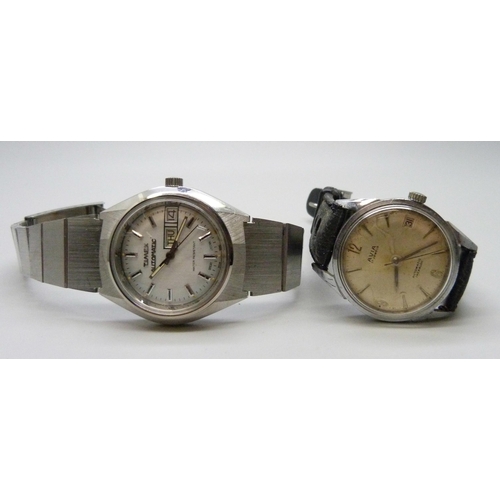 7287 - An Avia automatic wristwatch and a stainless steel Timex automatic bracelet watch