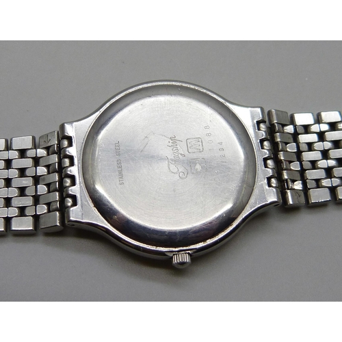 7289 - A Longines Flagship stainless steel automatic bracelet watch, boxed