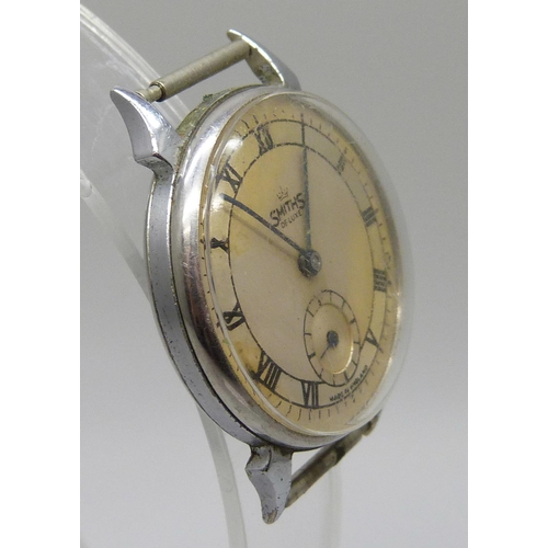 7295 - A Smiths De Luxe manual wind wristwatch head