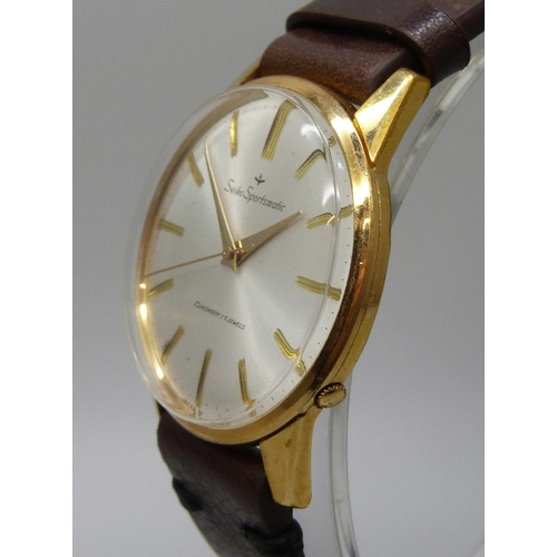 7297 - A Seiko Sportsmatic gold plated automatic wristwatch, ref. 15035, circa 1964, 36mm