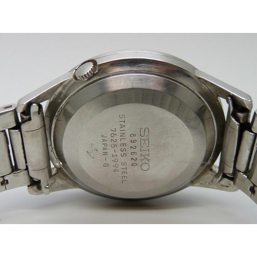 7299 - A Seiko stainless steel automatic wristwatch, ref. 7625-1994, circa 1968, 36mm