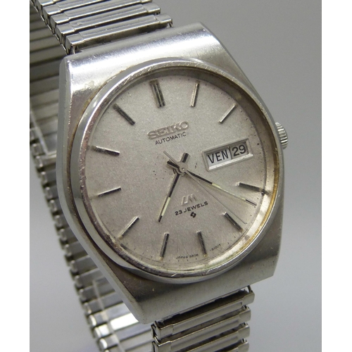 7300 - A Seiko LM stainless steel automatic bracelet watch, ref. 5606 8070, circa 1977, 34mm