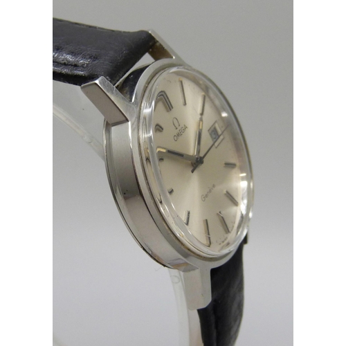 7302 - An Omega Geneve stainless steel manual wind wristwatch