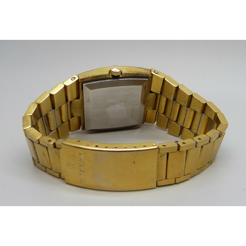 7305 - An Eterna Matic 2002 gold plated automatic bracelet watch, 36mm