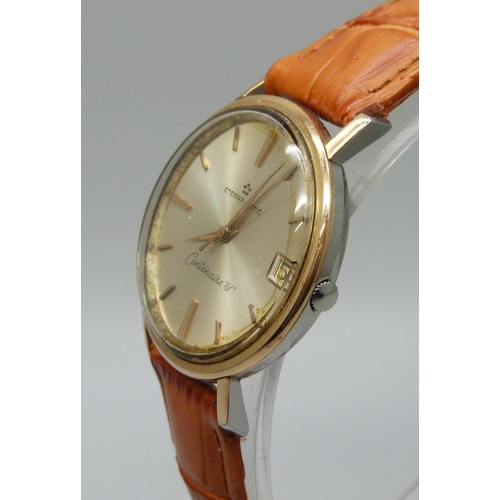 7309 - An Eterna Matic Centenaire 61 gold plated automatic wristwatch, circa 1962, 35mm