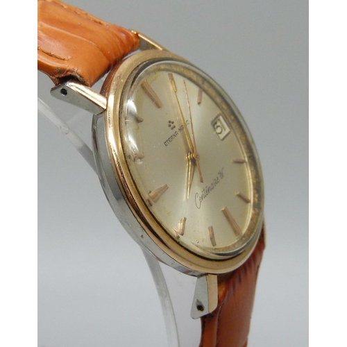 7309 - An Eterna Matic Centenaire 61 gold plated automatic wristwatch, circa 1962, 35mm