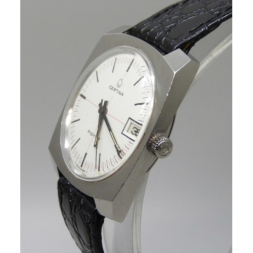 7310 - A Certina Argonaut stainless steel manual wind wristwatch, circa 1967, 34mm