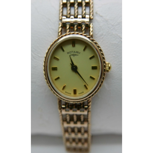 7319 - A lady's 9ct gold Rotary wristwatch, total weight with movement 16g